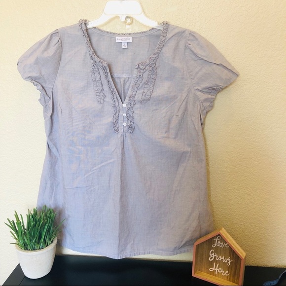 Liz Lange Maternity 🤰🏼top gray Large EUC - Picture 2 of 5